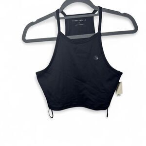 Women's Aeropostale Black High Neck Tank Top NWT Size Medium Basics Minimalist